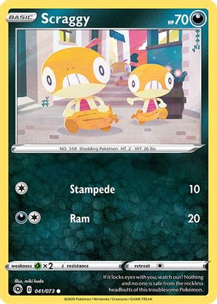 Scraggy 041/73 - Reverse Holofoil Champions Path