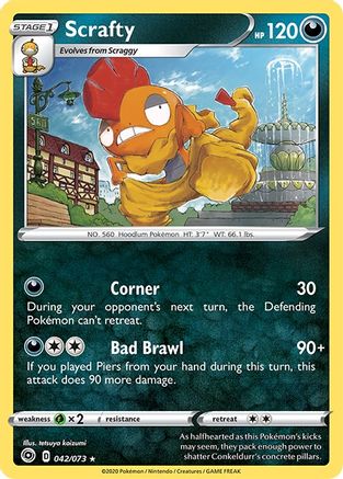 Scrafty 042/73 - Holofoil Champions Path