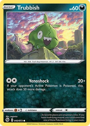 Trubbish 043/73 - Reverse Holofoil Champions Path