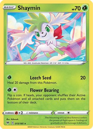 Shaymin 015/185 - Reverse Holofoil Vivid Voltage