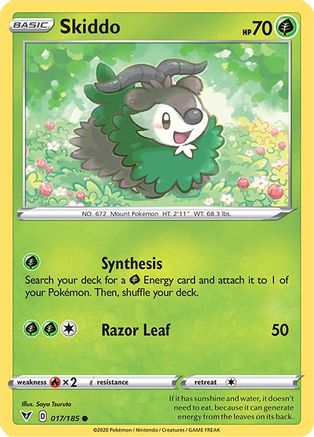 Skiddo 017/185 - Reverse Holofoil Vivid Voltage