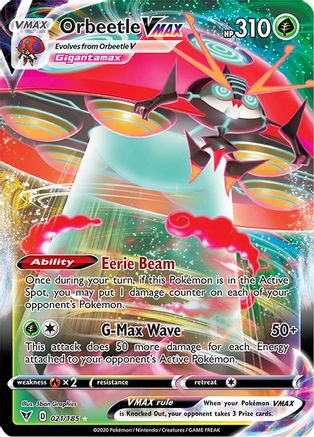 Orbeetle VMAX 021/185 - Holofoil Vivid Voltage
