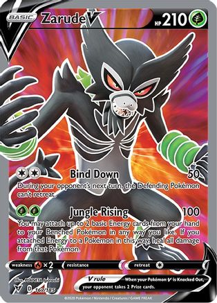 Zarude V (Full Art) 167/185 - Holofoil Vivid Voltage
