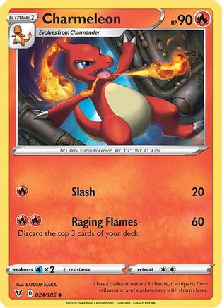 Charmeleon 024/185 - Reverse Holofoil Vivid Voltage