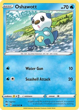Oshawott 033/185 - Reverse Holofoil Vivid Voltage