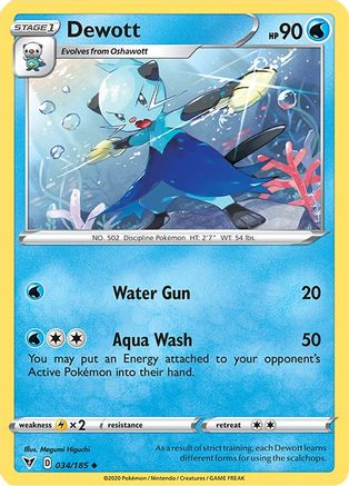 Dewott 034/185 - Reverse Holofoil Vivid Voltage