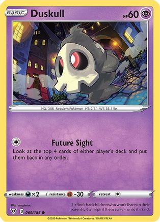 Duskull 069/185 - Reverse Holofoil Vivid Voltage