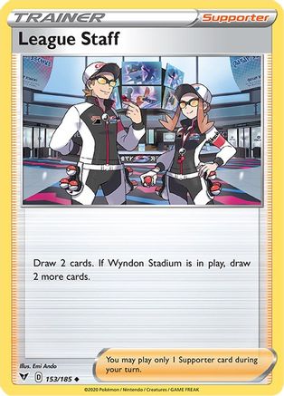 League Staff 153/185 - Reverse Holofoil Vivid Voltage