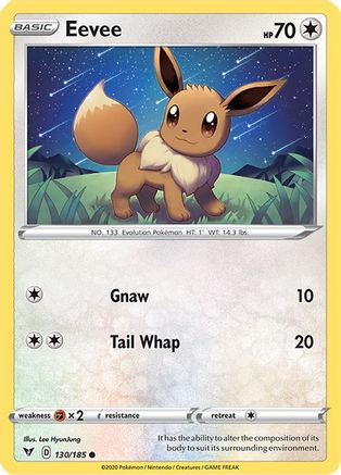 Eevee 130/185 - Reverse Holofoil Vivid Voltage