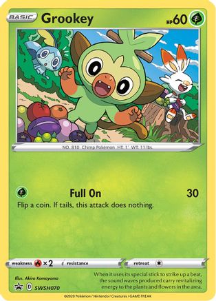Grookey SWSH070 - Holofoil SWSH Sword & Shield Promo Cards