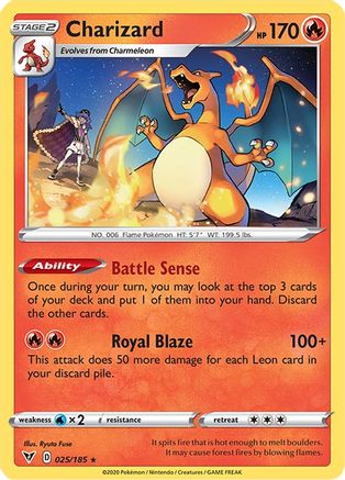 Charizard (Cracked Ice Holo) 025/185 - Holofoil Deck Exclusives