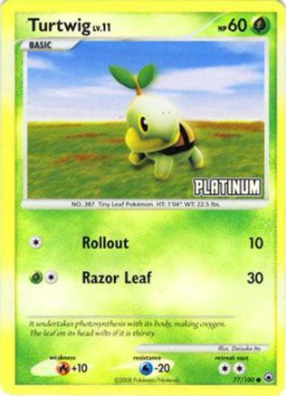 Turtwig 077/100 - Reverse Holofoil Burger King Promos