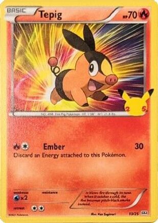 Tepig 013/25 McDonalds 25th Anniversary Promos