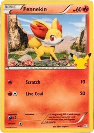 Fennekin 014/25 McDonalds 25th Anniversary Promos
