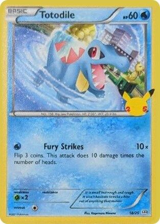 Totodile 018/25 McDonalds 25th Anniversary Promos
