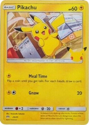 Pikachu 025/25 - Holofoil McDonalds 25th Anniversary Promos