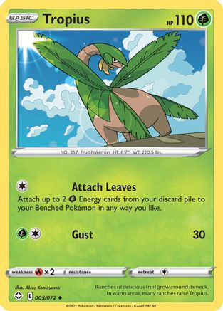 Tropius 005/072 - Reverse Holofoil Shining Fates