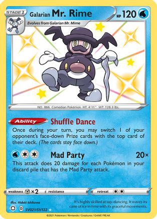 Galarian Mr. Rime SV021/SV122 - Holofoil Shining Fates Shiny Vault