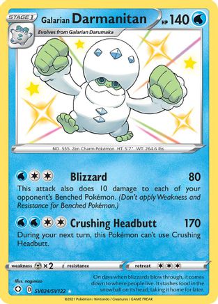 Galarian Darmanitan SV024/SV122 - Holofoil Shining Fates Shiny Vault