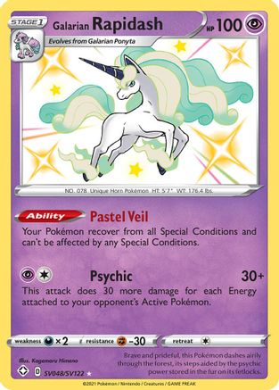 Galarian Rapidash SV048/SV122 - Holofoil Shining Fates Shiny Vault