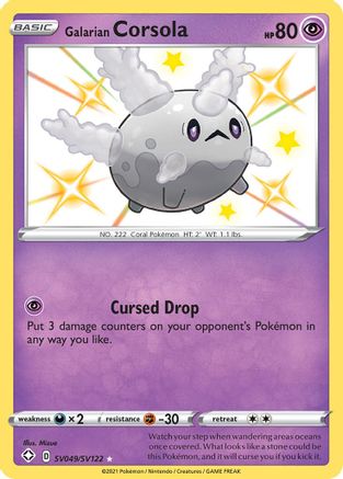 Galarian Corsola SV049/SV122 - Holofoil Shining Fates Shiny Vault