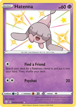 Hatenna SV054/SV122 - Holofoil Shining Fates Shiny Vault