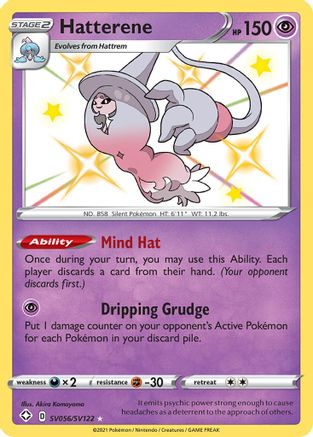 Hatterene SV056/SV122 - Holofoil Shining Fates Shiny Vault