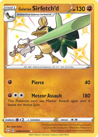 Galarian Sirfetch'd SV064/SV122 - Holofoil Shining Fates Shiny Vault