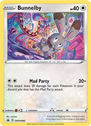 Bunnelby SWSH082 - Holofoil SWSH Sword & Shield Promo Cards