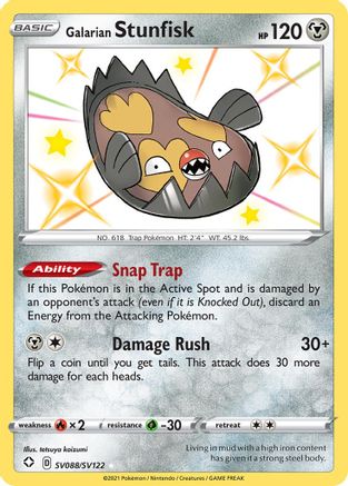 Galarian Stunfisk SV088/SV122 - Holofoil Shining Fates Shiny Vault
