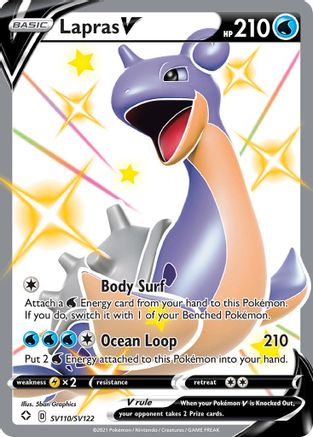 Lapras V SV110/SV122 - Holofoil Shining Fates Shiny Vault