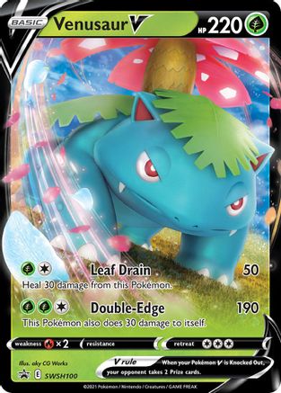 Venusaur V SWSH100 - Holofoil SWSH Sword & Shield Promo Cards