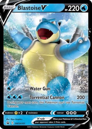 Blastoise V SWSH101 - Holofoil SWSH Sword & Shield Promo Cards