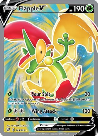Flapple V (Full Art) 143/163 - Holofoil Battle Styles