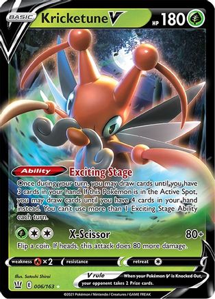 Kricketune V 006/163 - Holofoil Battle Styles