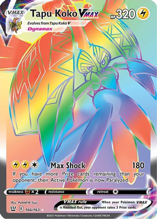 Tapu Koko VMAX (Secret) 166/163 - Holofoil Battle Styles