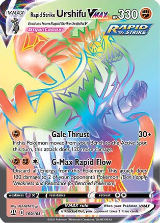Rapid Strike Urshifu VMAX (Secret) 169/163 - Holofoil Battle Styles