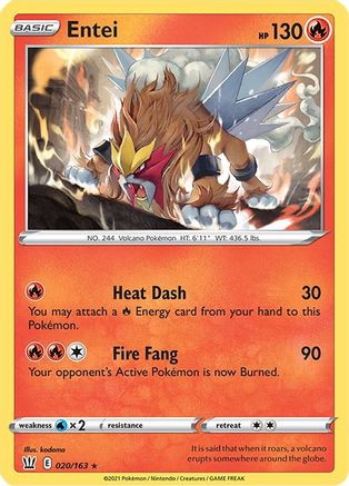 Entei 020/163 - Reverse Holofoil Battle Styles
