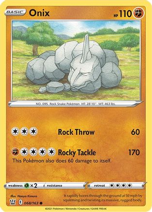 Onix 068/163 - Reverse Holofoil Battle Styles