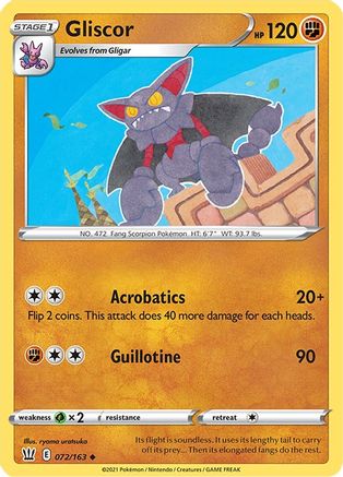 Gliscor 072/163 - Reverse Holofoil Battle Styles