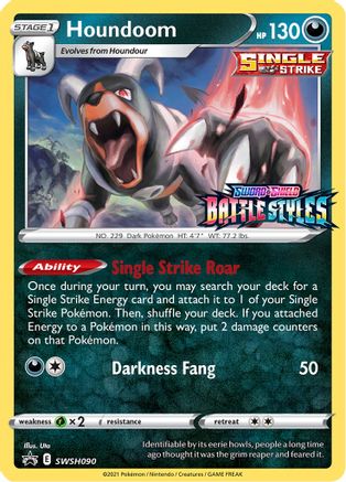 Houndoom (Prerelease) SWSH090 - Holofoil SWSH Sword & Shield Promo Cards