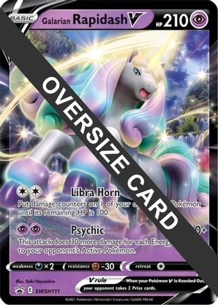 Galarian Rapidash V SWSH111 - Holofoil Jumbo Cards