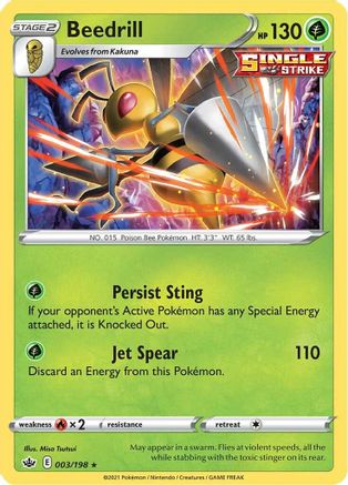 Beedrill 003/198 - Reverse Holofoil Chilling Reign