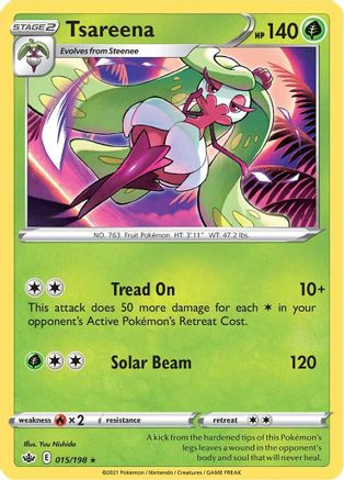 Tsareena 015/198 - Reverse Holofoil Chilling Reign