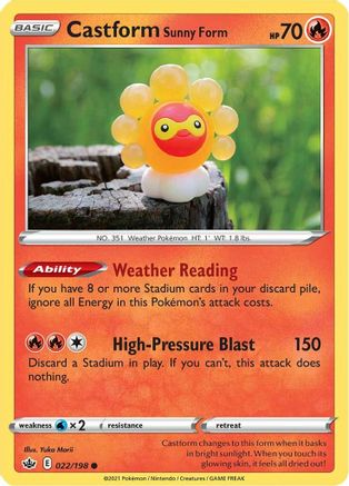 Castform Sunny Form 022/198 Chilling Reign