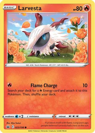 Larvesta 023/198 - Reverse Holofoil Chilling Reign