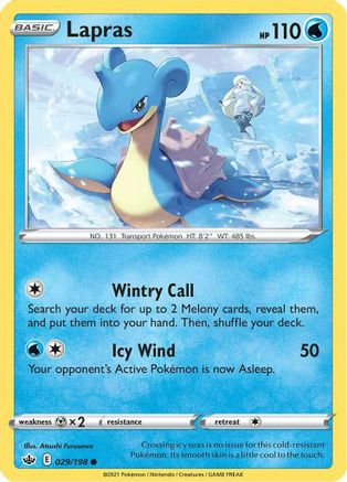 Lapras 029/198 - Reverse Holofoil Chilling Reign