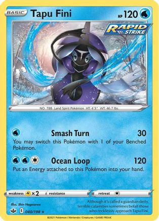 Tapu Fini 040/198 - Holofoil Chilling Reign