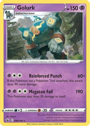 Golurk 066/198 - Reverse Holofoil Chilling Reign