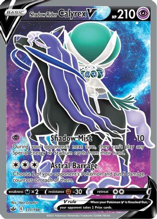 Shadow Rider Calyrex V (Full Art) 171/198 - Holofoil Chilling Reign